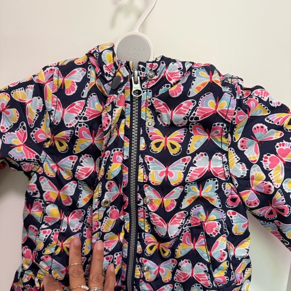 Carter's Butterfly Print Jacket with Pink fleece Lining